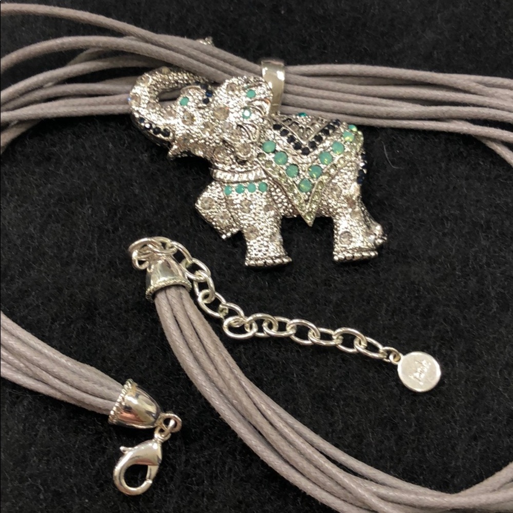 Bella jack  elegant elephant  Rhinestone Crystal 16” length